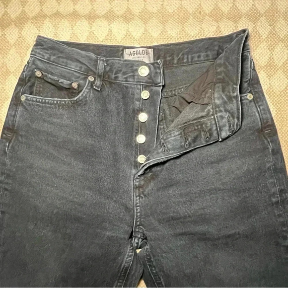 Agolde Riley High Rise Crop Jeans, color: Unseen - Picture 4 of 14